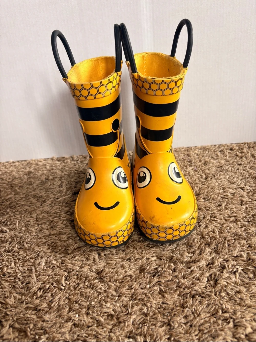 Western Chief Yellow Bee Stripe Kids Rain Boots